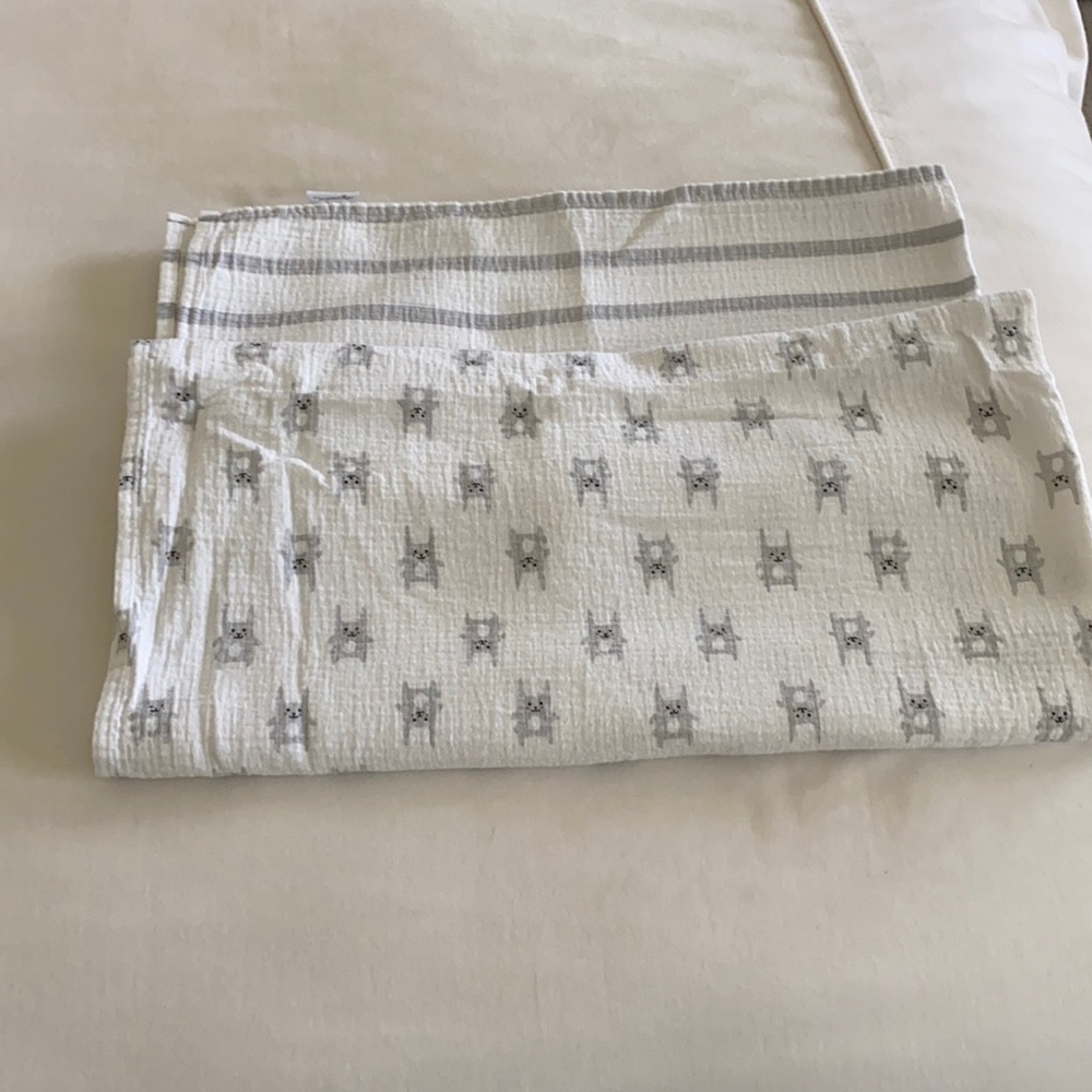 Aden by Aden & Anais swaddle blanket, gray, white